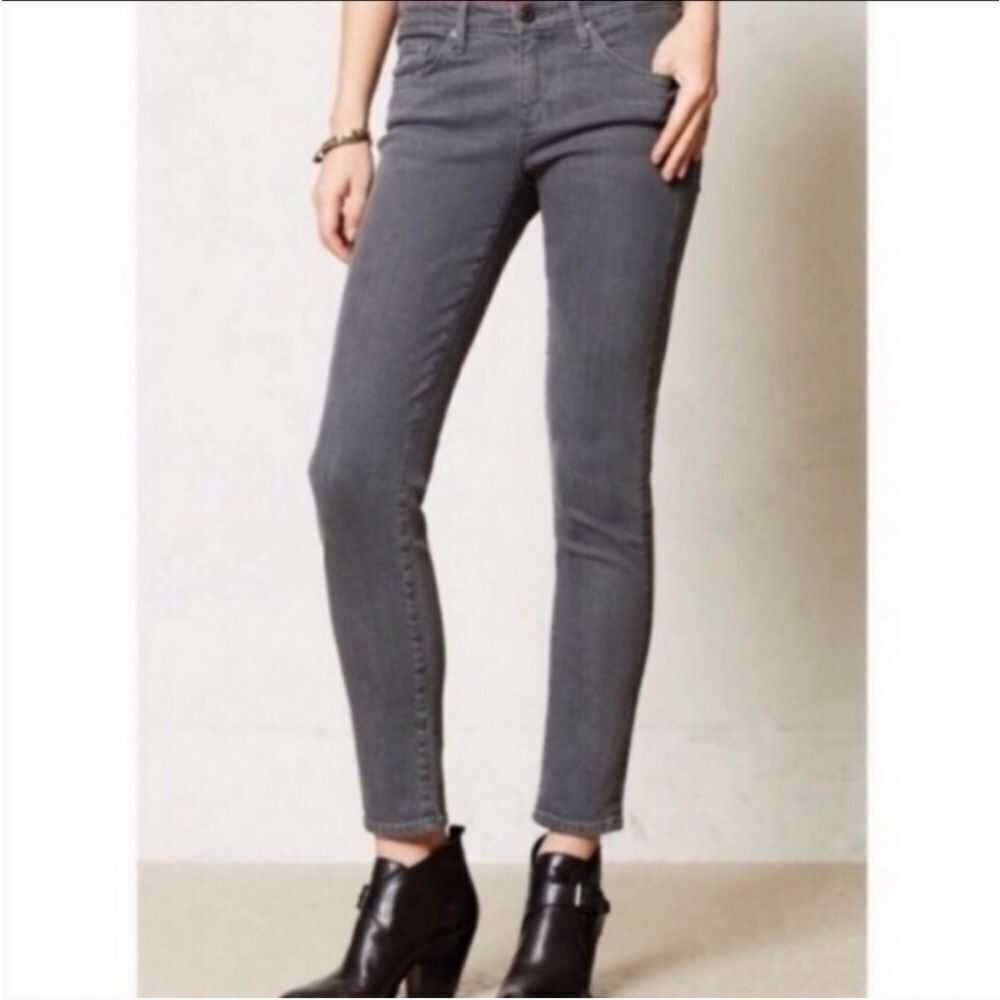 AG Adriano Goldschmied Harper Dark Gray Essential Straight Jeans 26R